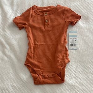 Cat & Jack Orange Ribbed Bodysuit